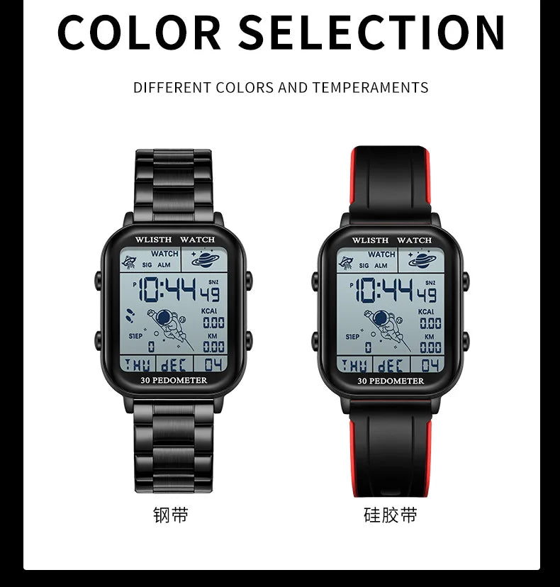 Multifunctional Digital Watch with Stopwatch Countdown Timer