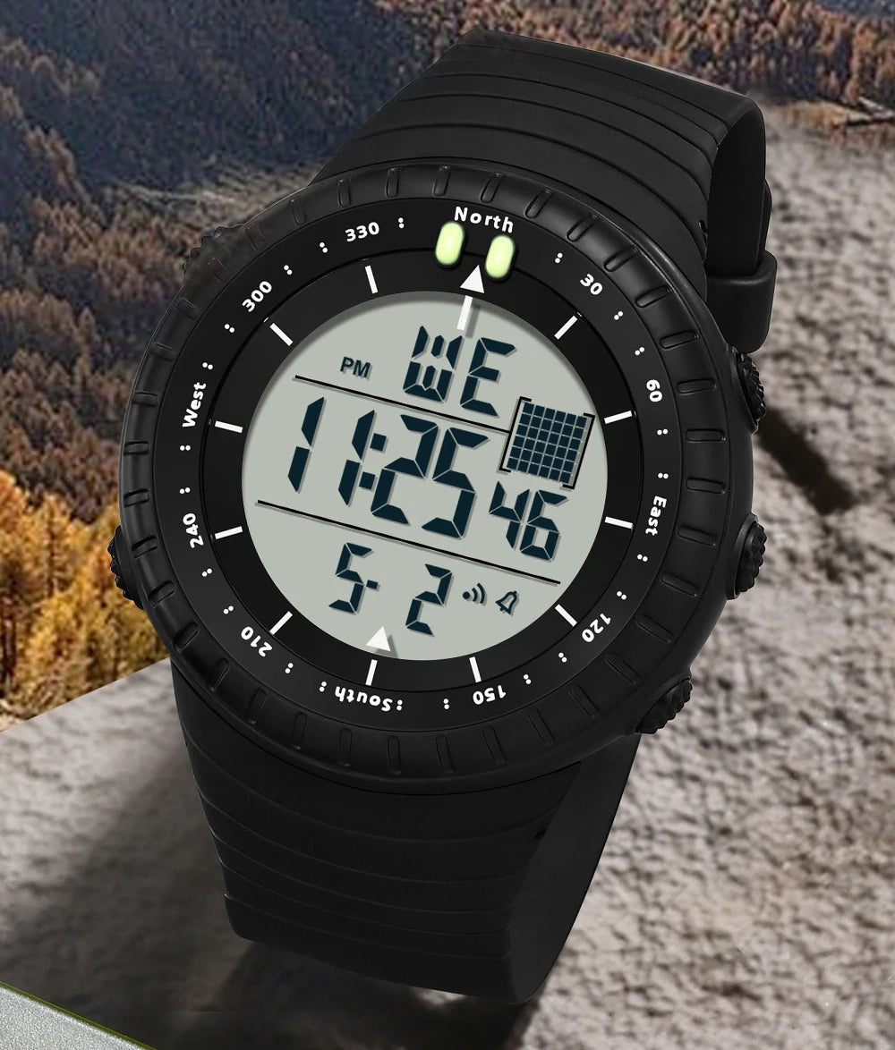 New Sports Electronic Watch LED Alarm Clock Multi functional Night Light & Waterproof