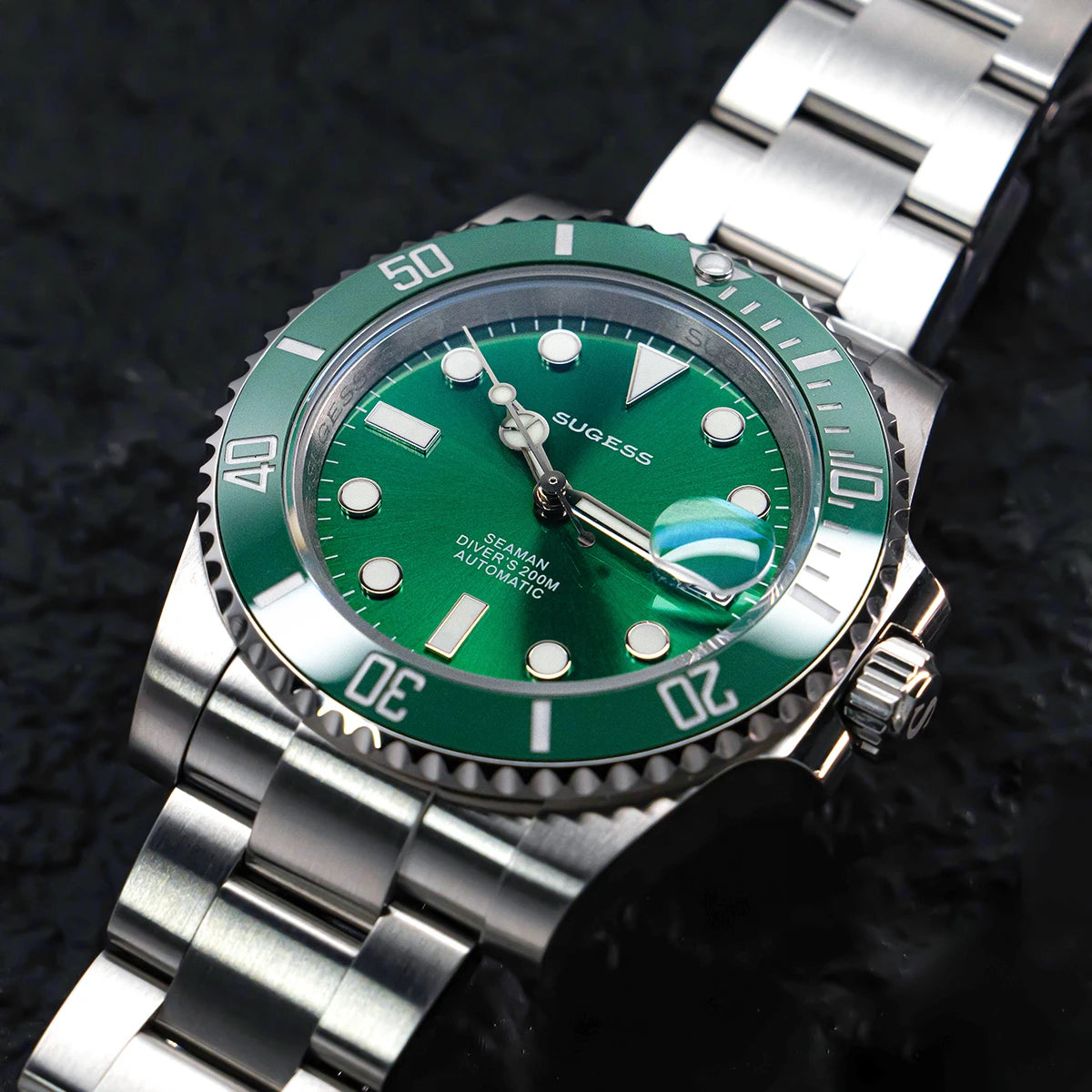 Sugess Ocean Star SU126610LV Automatic Diver – Ceramic Green Bezel 40mm Luxury Sports Watch