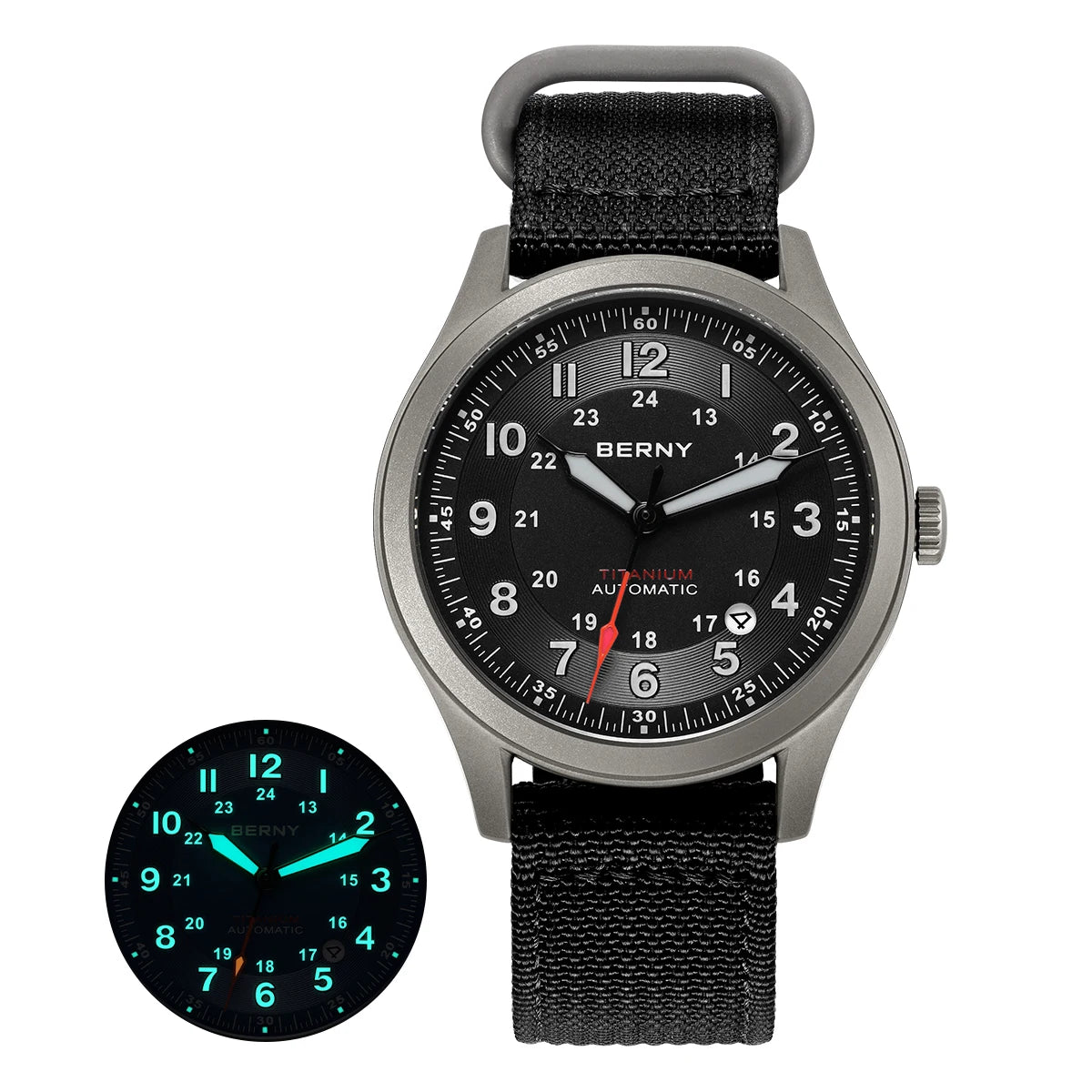BERNY AMT163MS Titanium Automatic Field Watch
