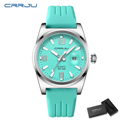 Luminous Sport Quartz Watch with Silicone Strap