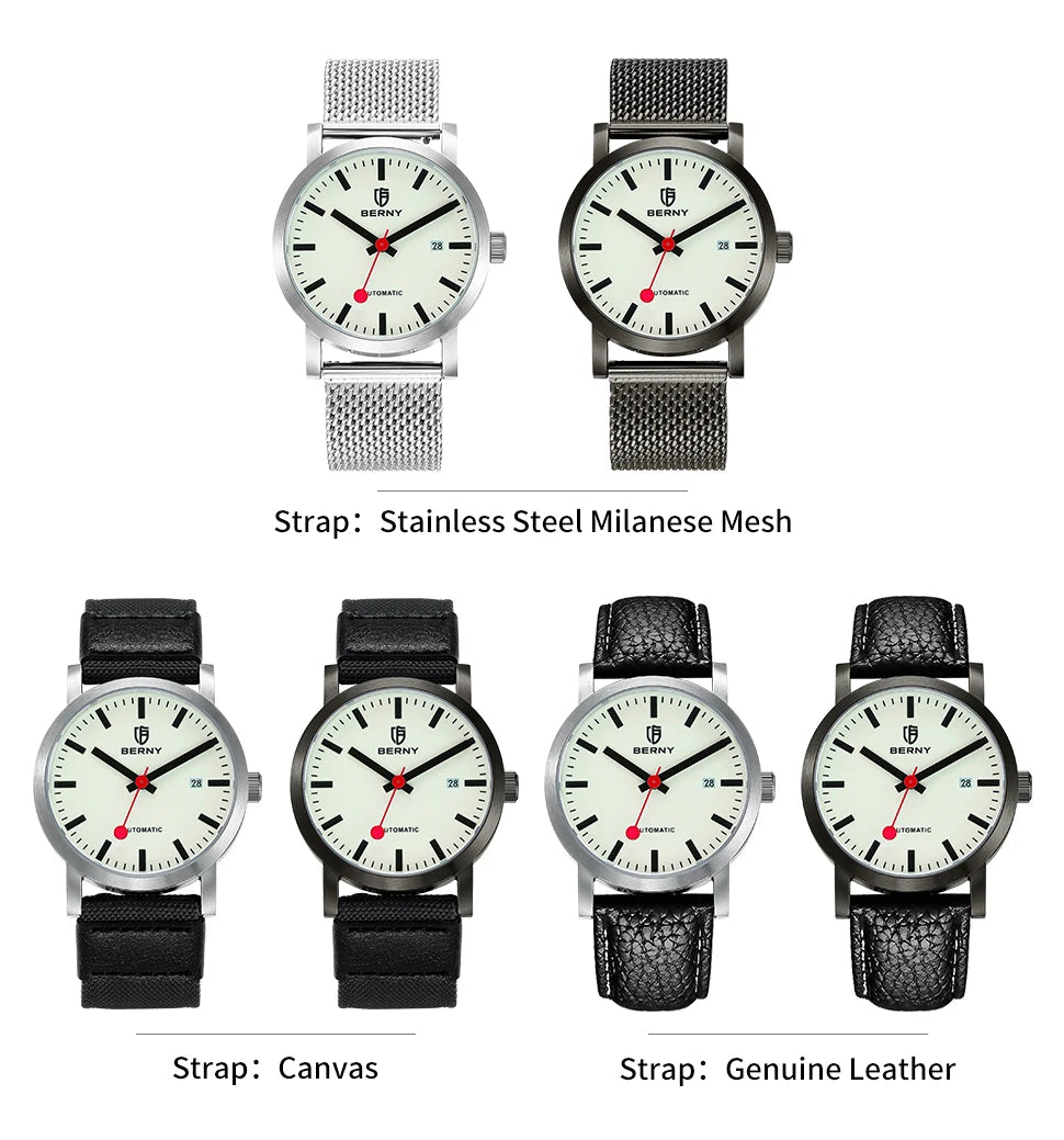 BERNY Heritage Railroad Automatic – Miyota 8215 (Model AM138M-L)