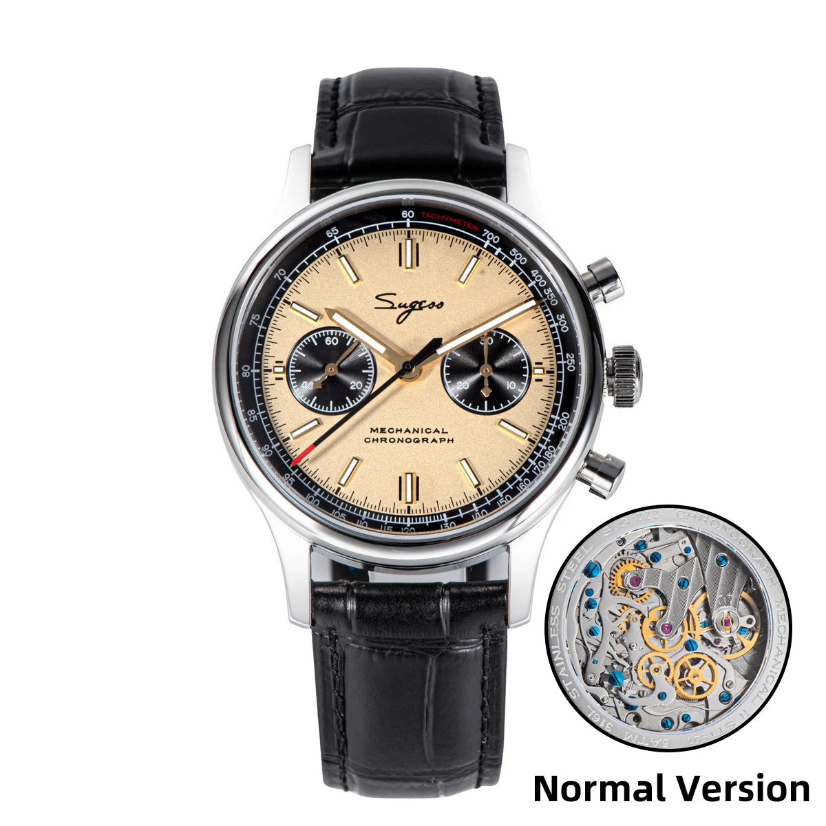 Sugess 1963 Chronograph 40mm | Mechanical Pilot Watch with Seagull ST19 Movement