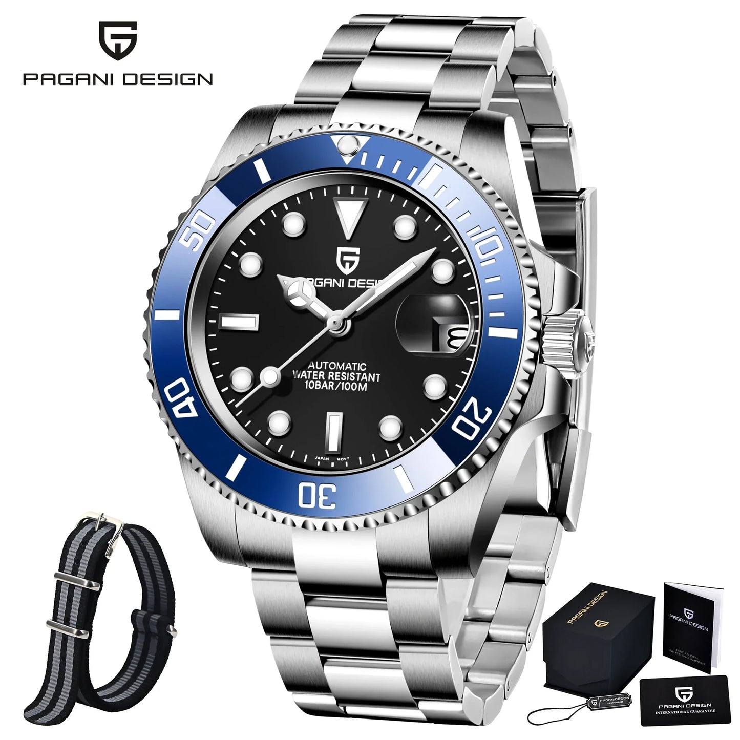 Pagani Design PD1661  – Automatic, Sapphire & 100M Water Resistant Heritage Diver