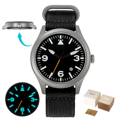 BERNY Titanium Automatic Field Watch – Mechanical Military Wristwatch with Sapphire Crystal