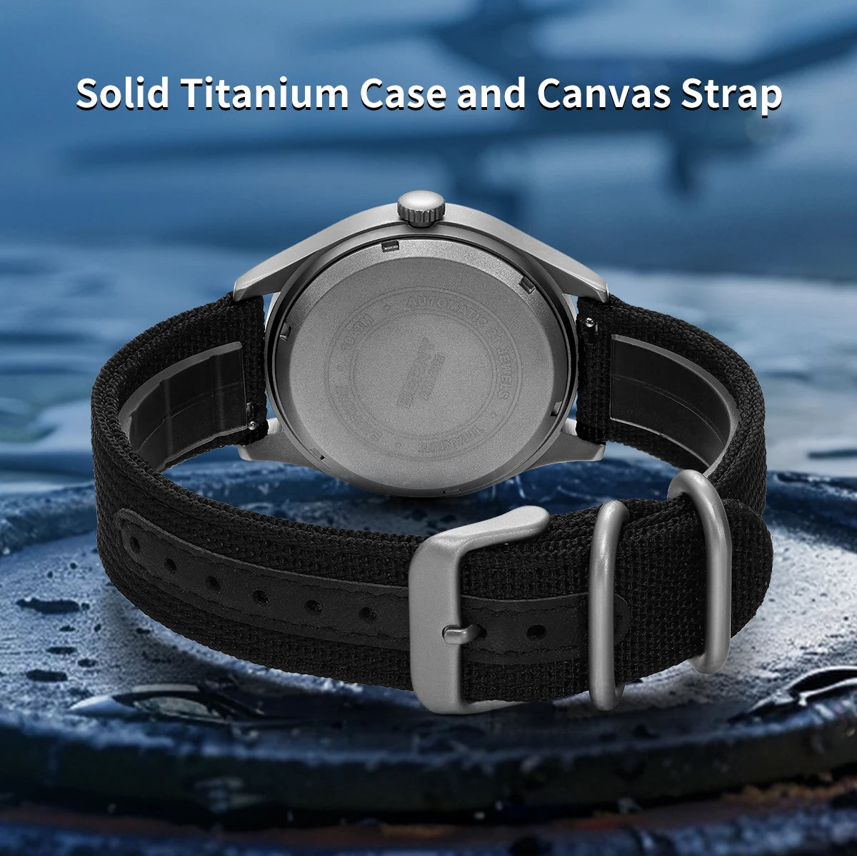 BERNY Titanium Automatic Field Watch – Mechanical Military Wristwatch with Sapphire Crystal