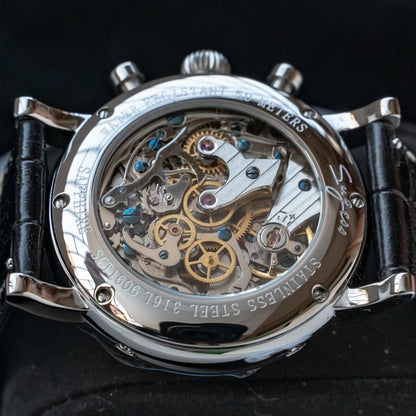 Sugess MoonPhase Master – Mechanical Chronograph with Genuine Moon Phase, Seagull ST1908 Movement & Sapphire Crystal