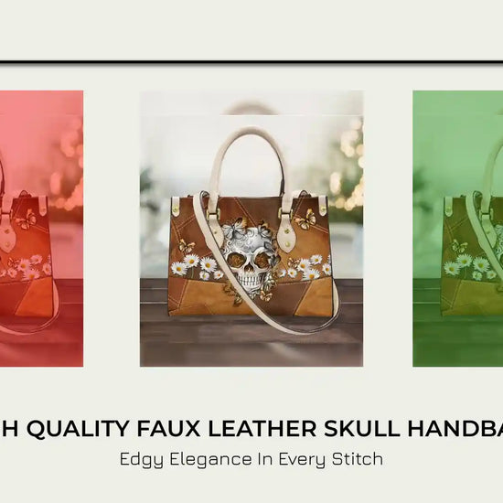 High Quality Faux Leather Skull Handbags by@Outfy