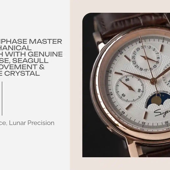Sugess MoonPhase Master &ndash; Mechanical Chronograph with Genuine Moon Phase, Seagull ST1908 Movement &amp; Sapphire Crystal by@Outfy