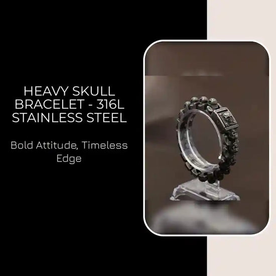 Heavy Skull Bracelet - 316L Stainless Steel by@Outfy