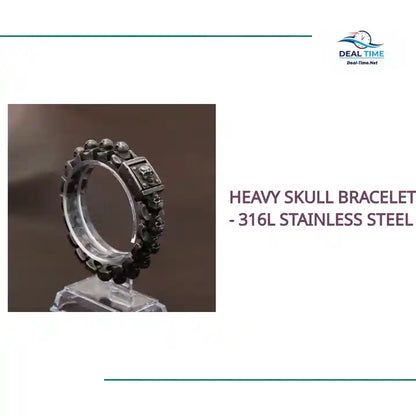 Heavy Skull Bracelet - 316L Stainless Steel by@Outfy